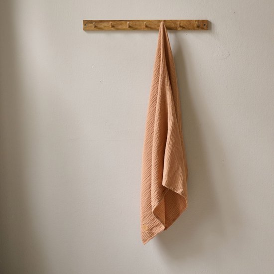 LANGUE 100 X 140 CM - DRAP BÉBÉ MOUSSELINE - CARAMEL
