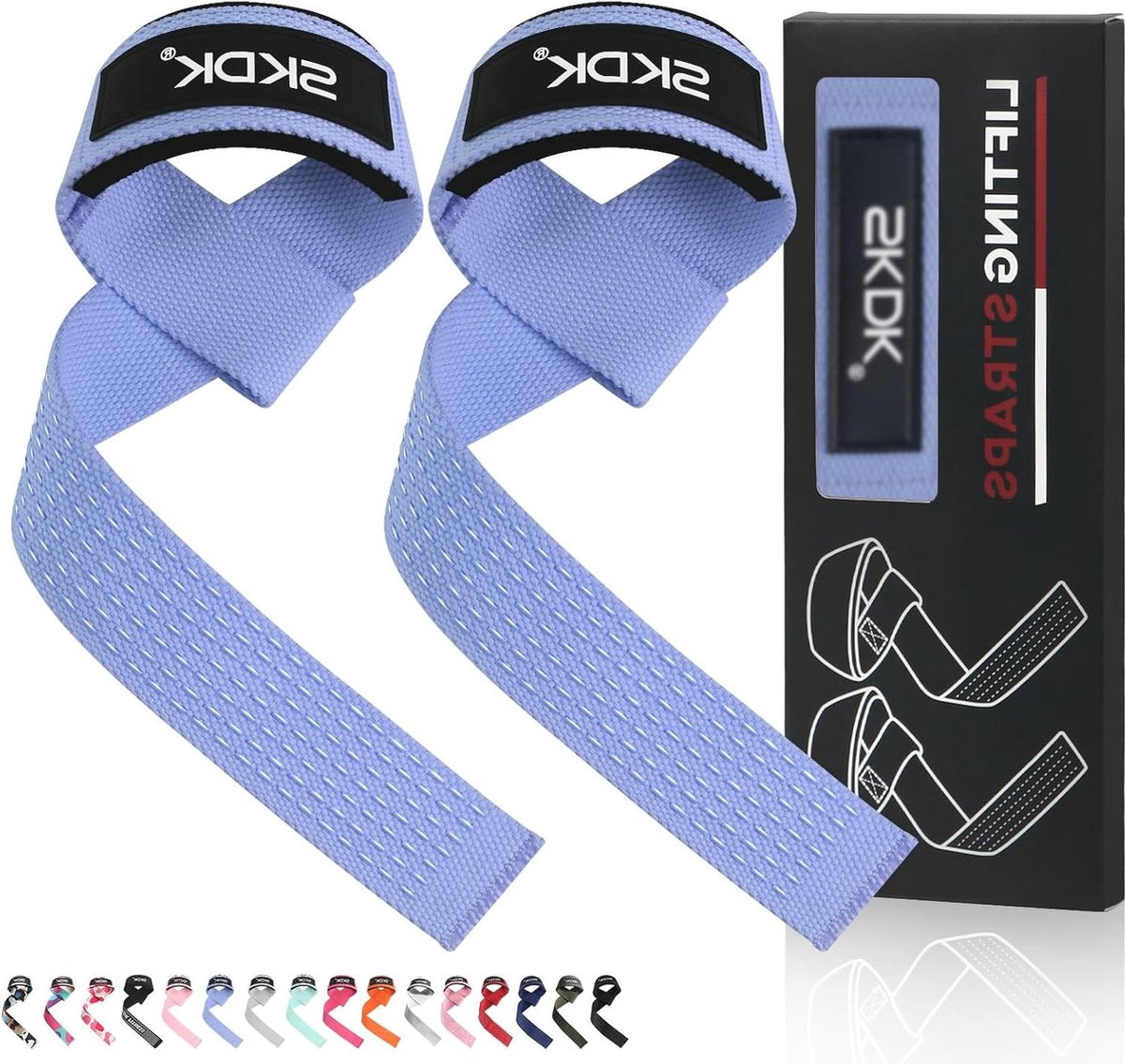 Hefbanden voor krachttraining dames- bodybuilding liftbanden gym deadlift neopreen gevoerde pols antislip siliconen - gewichtheffen Xfit sterkte.