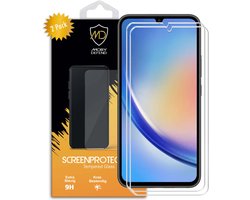 2-Pack MobyDefend Screenprotectors - Geschikt voor Samsung Galaxy A34 - Case-Friendly Screensavers - Gehard Glas