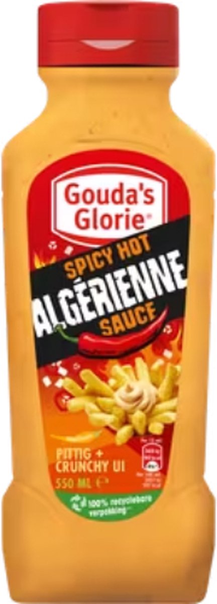 Gouda's Glorie Algerienne saus - pikante romige saus met ui - 550ml