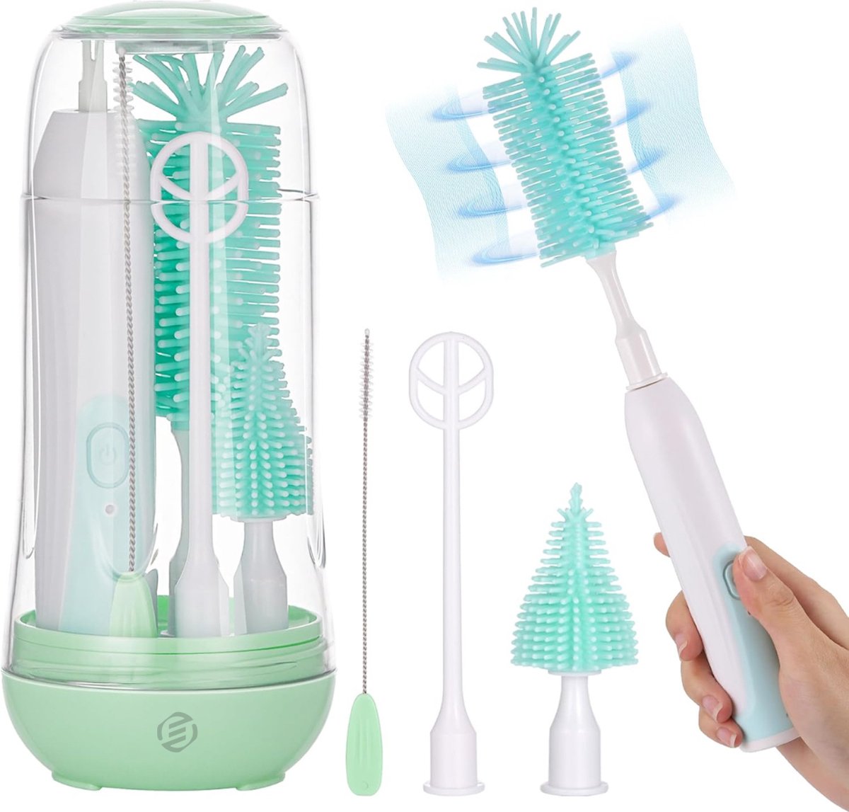 Goedkoopste Equivera Flessenborstel - Flessenborstel Baby - Flessenreiniger - Flessen Borstel - Flesvoedingaccessoires - Babyaccessoires