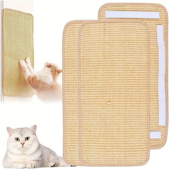 2 stuks kattenkrabben, meubelbescherming, tafelpoot, kattenschraper, krasbestendige bank ter bescherming van meubels, ook voor honden, katten, krasbescherming krabplank