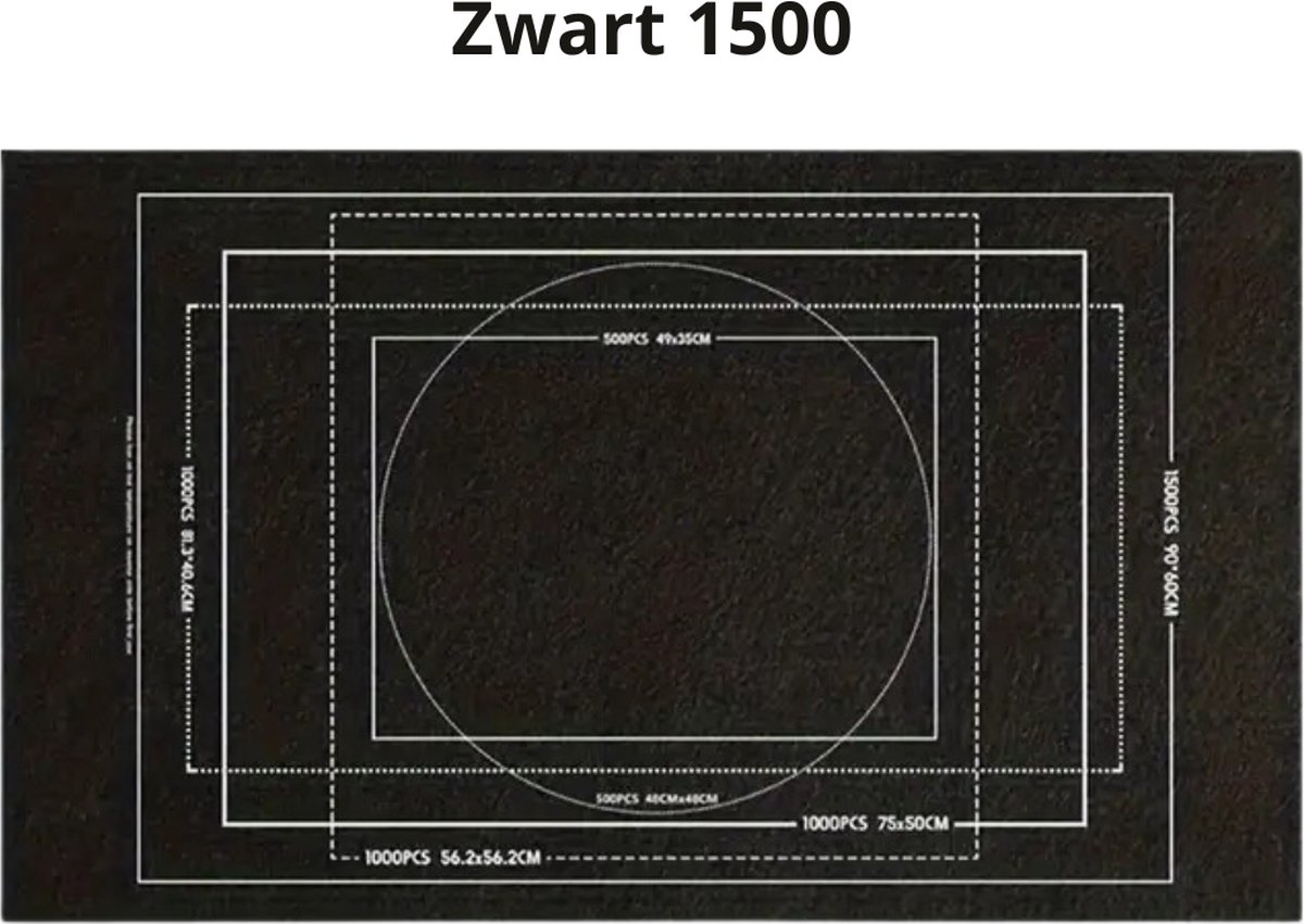 Nivard Puzzelmat - Portapuzzle - Puzzelmap - 1000 Stukjes - 1500 Stukjes - Puzzelkoffer - Puzzelbord - Opbergsysteem - Zwart - Inclusief Accessoires