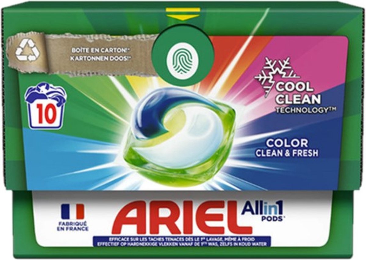 Goedkoopste Ariel - Color - All-In-1 Wasmiddel Pods - Krachtige Reiniging - 10 Wasbeurten