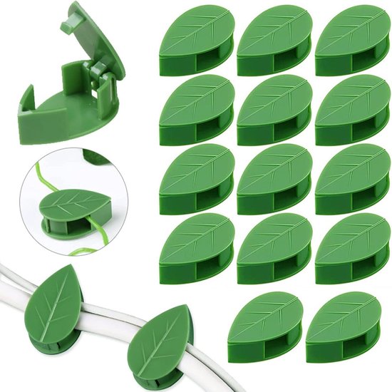 Foto: Botc plantenclips 50 stuks zelfklevend plant clips groen