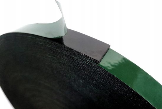 Bulina Dubbelzijdig plakband, 50 mm x 4,7 m, zwart, 1 rol 0,6 mm dik, 5925 schuimtape, zware belasting, extra sterk, voor autodecoratie, thuis, kantoor