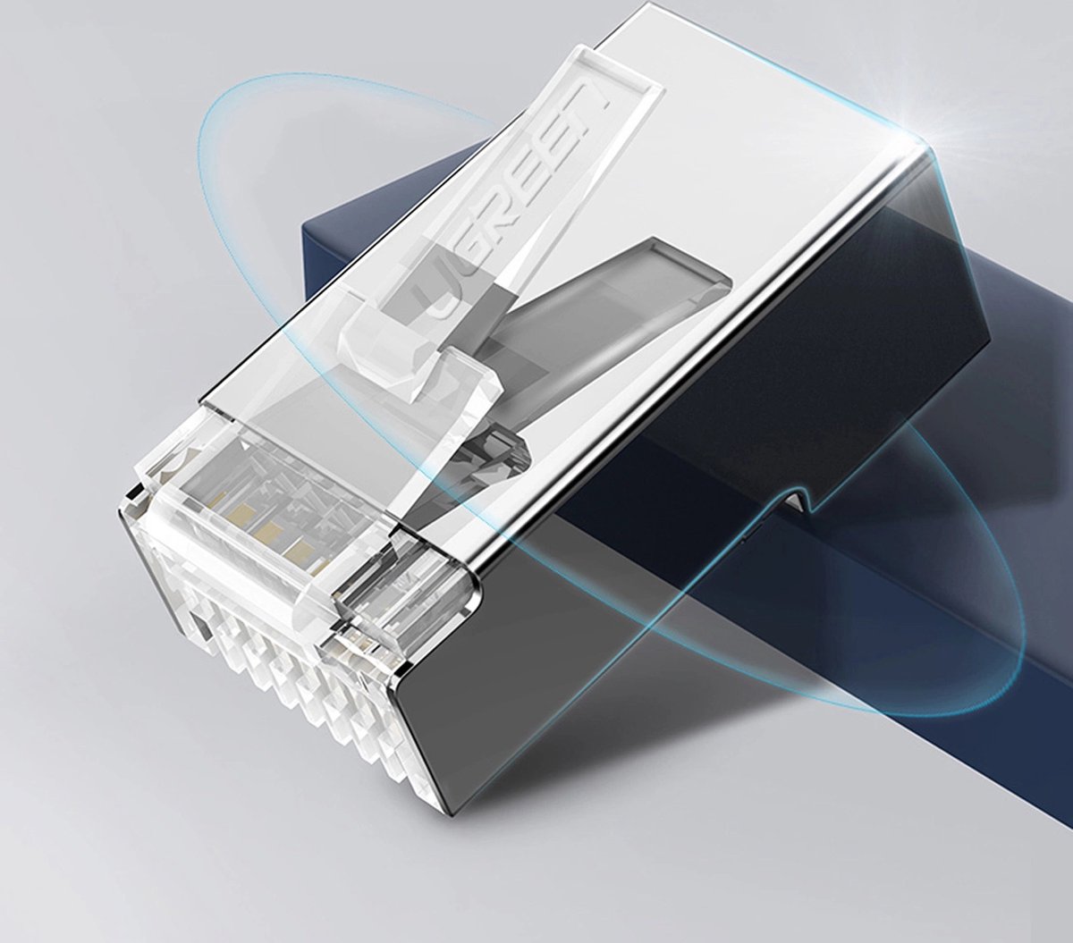 Ugreen - 10x - stekkeruiteinde RJ45 8P8C - (UTP - Cat. - 6 / Cat. - 5 / Cat. - 5e) - zilver - (NW111)