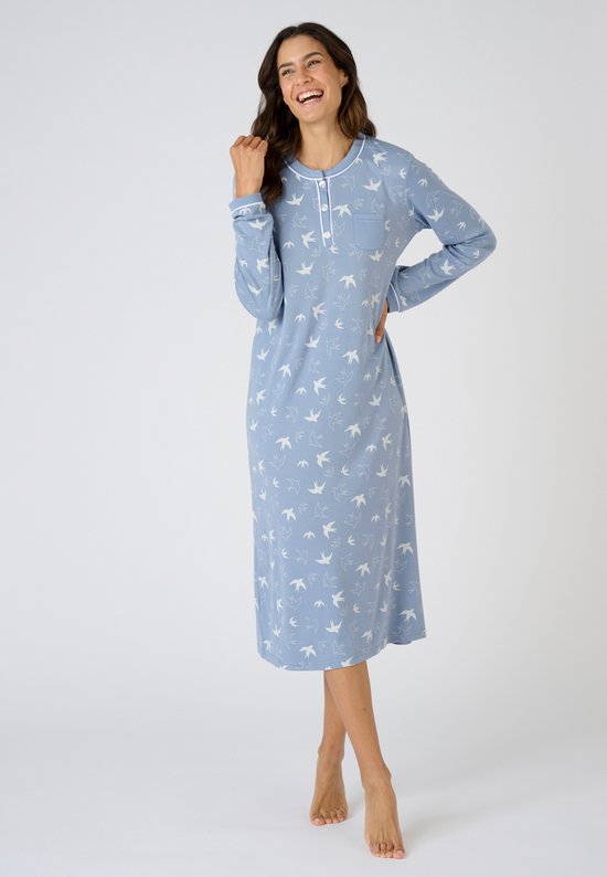 Damart - Chemise de nuit maille interlock Thermolactyl - - Blauw - 38-40 (S)