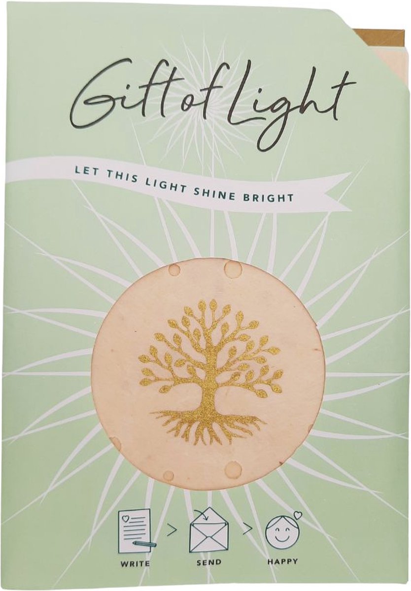 Gift of Light | Levensboom (groei, kracht), handgeschept papier, Nepal