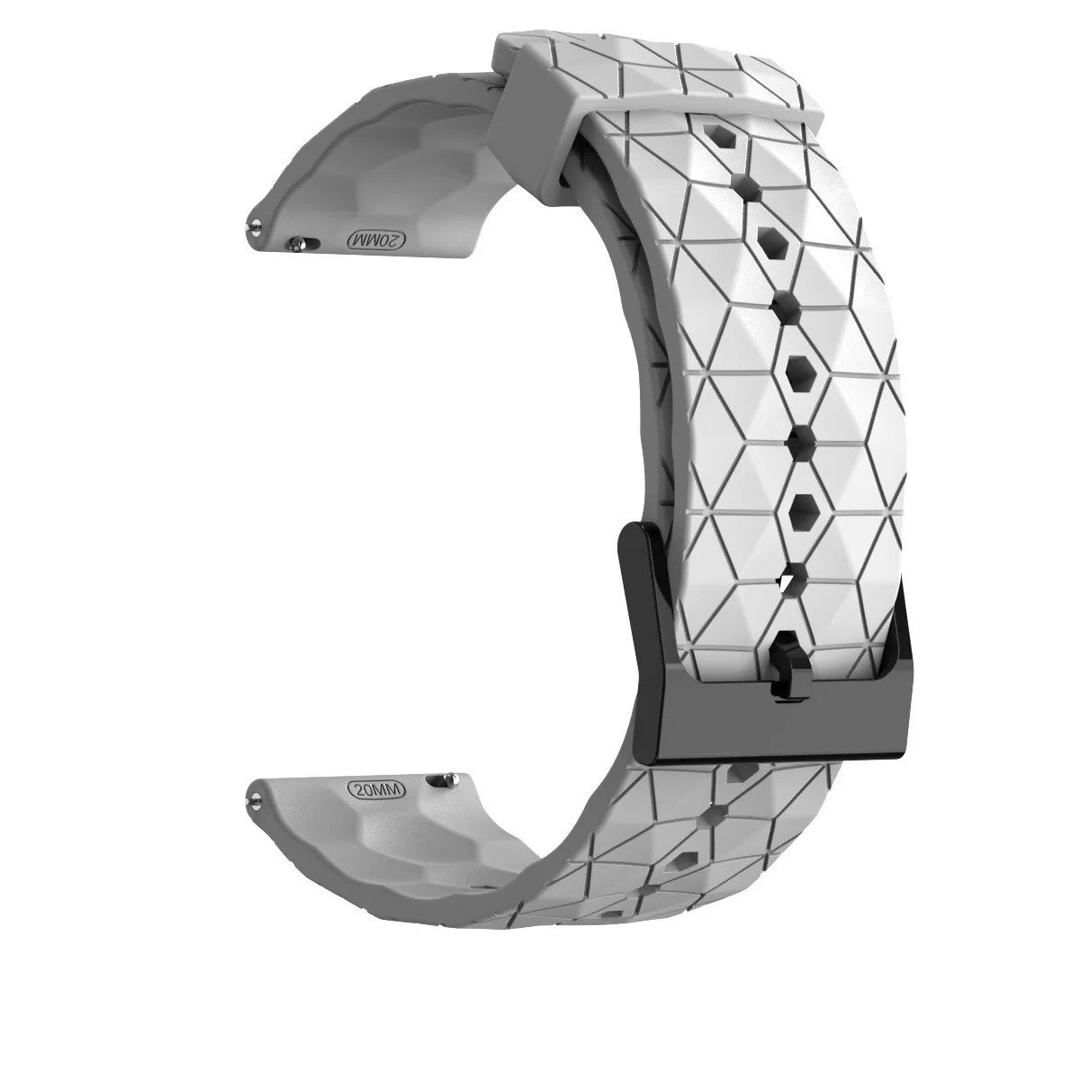 22mm Wit Sportief Siliconen Horlogeband universeel - Band aanzet 22 mm - Horlogebandje Voor Analoog en smartwatch