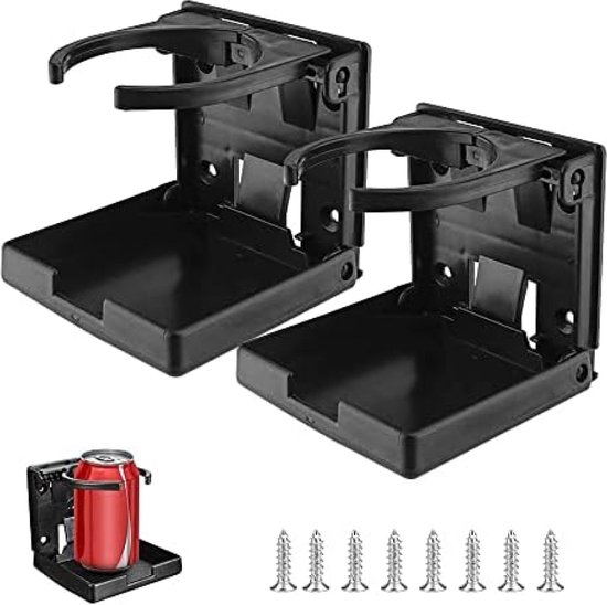 YDHfdc Bekerhouders voor de auto, 2 stuks, verstelbare bekerhouder voor auto, universele bekerhouder met clips voor auto, asbak, koffiebeker en drankblikje