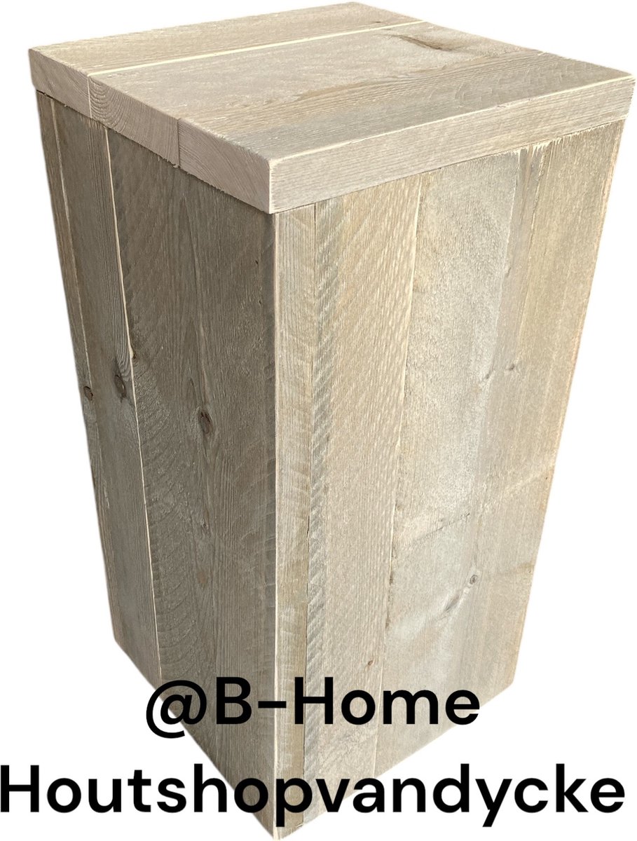 vidaXL Sokkel met opbergruimte 31x30x60 cm hout artisanaal eikenkleur, zuil, voetstuk, presentatie zuil, pilaar, displaystandaard, plantenzuil