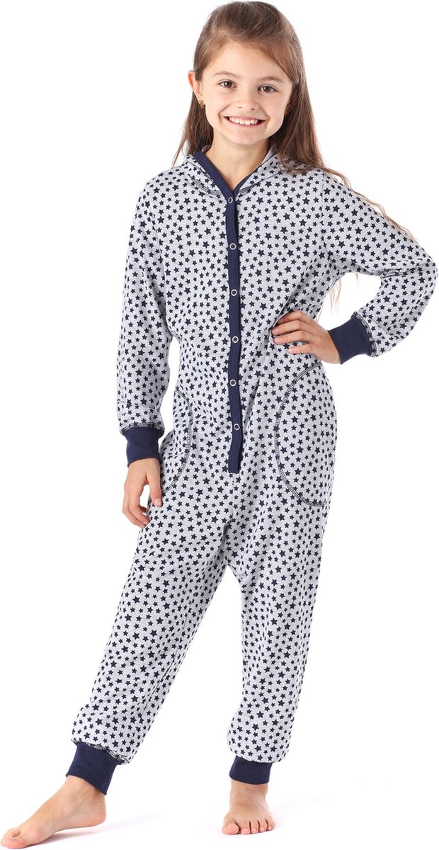 Merry Style Kinder Pyjama - ronde hals - lange mouwen - lange broek met zakken - Katoen - MS-MS10-223-PJ - Melange Sterne - 110-116