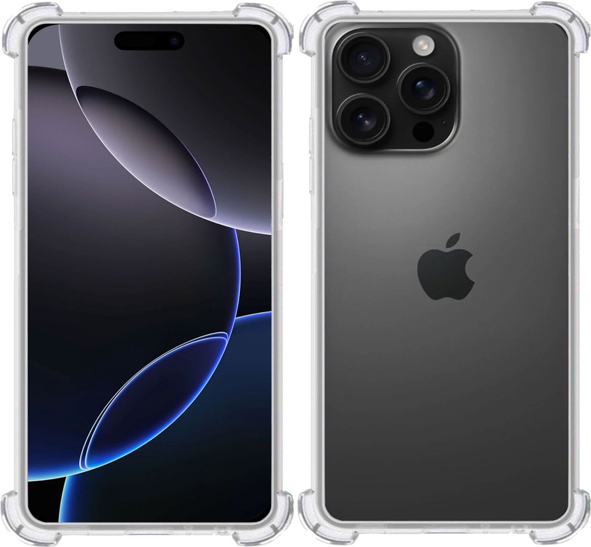 Hoesje geschikt voor Apple iPhone 16 Pro – Extreme Shock Case – Case Transparant