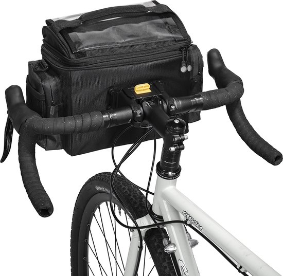 Sacoche De Guidon Topeak TourGuide – 7,7L, Noire, Universelle, Attache Quickclick, Pour Vélo Adulte