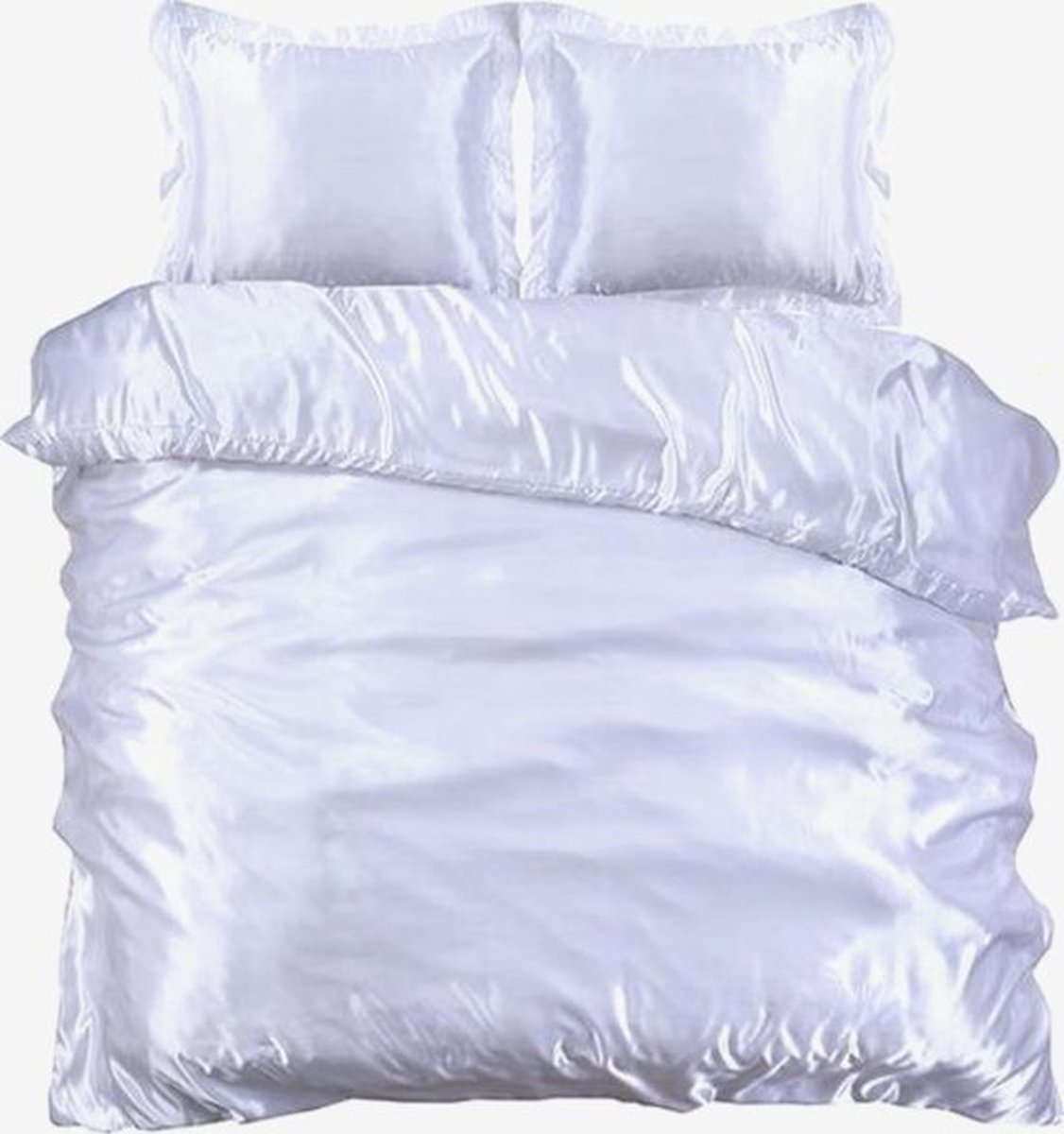 Cozy Covers Dekbedovertrek - 240x220 - Glans Satijn - Wit