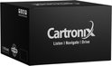 Zwarte Cartronix verpakking met logo en 'Listen | Navigate | Drive'.