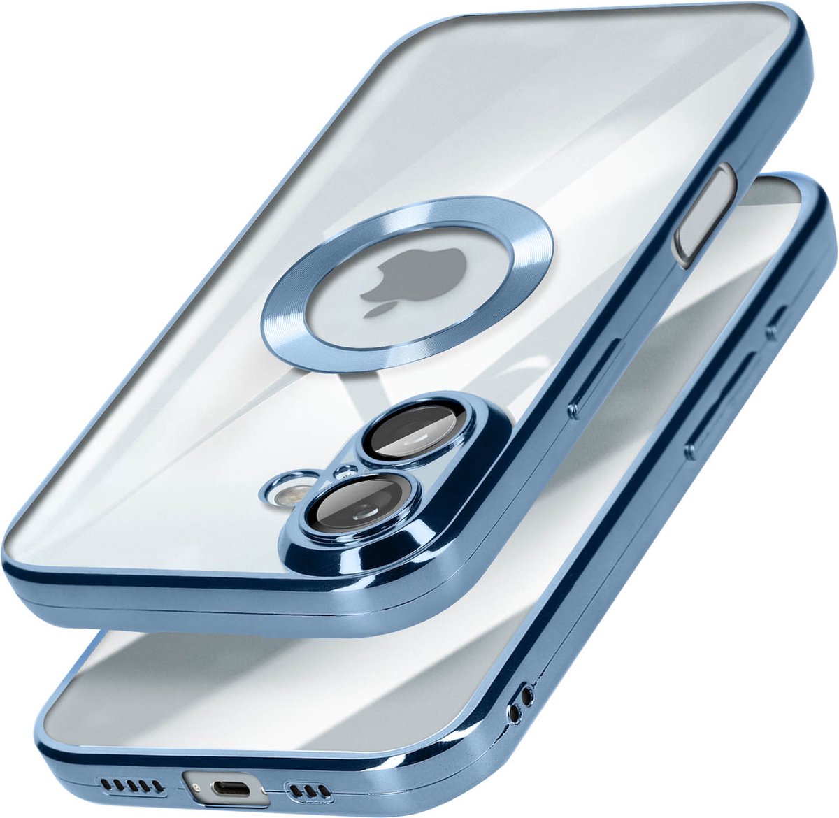 Avizar Beschermhoes Glam Series Geschikt voor Apple iPhone 16 Antichoc, Blauw