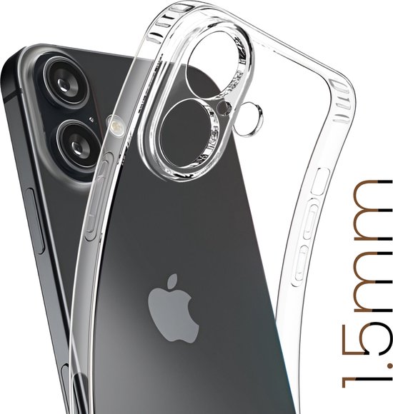 Étui de protection adapté à Apple iPhone 16 Pro épaisseur 1,5 mm, transparent