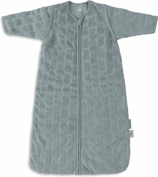 Jollein x Nijntje - Baby Slaapzak Winter Met Afritsbare Mouw 110cm - Miffy Jacquard Sea Green - Winterslaapzak