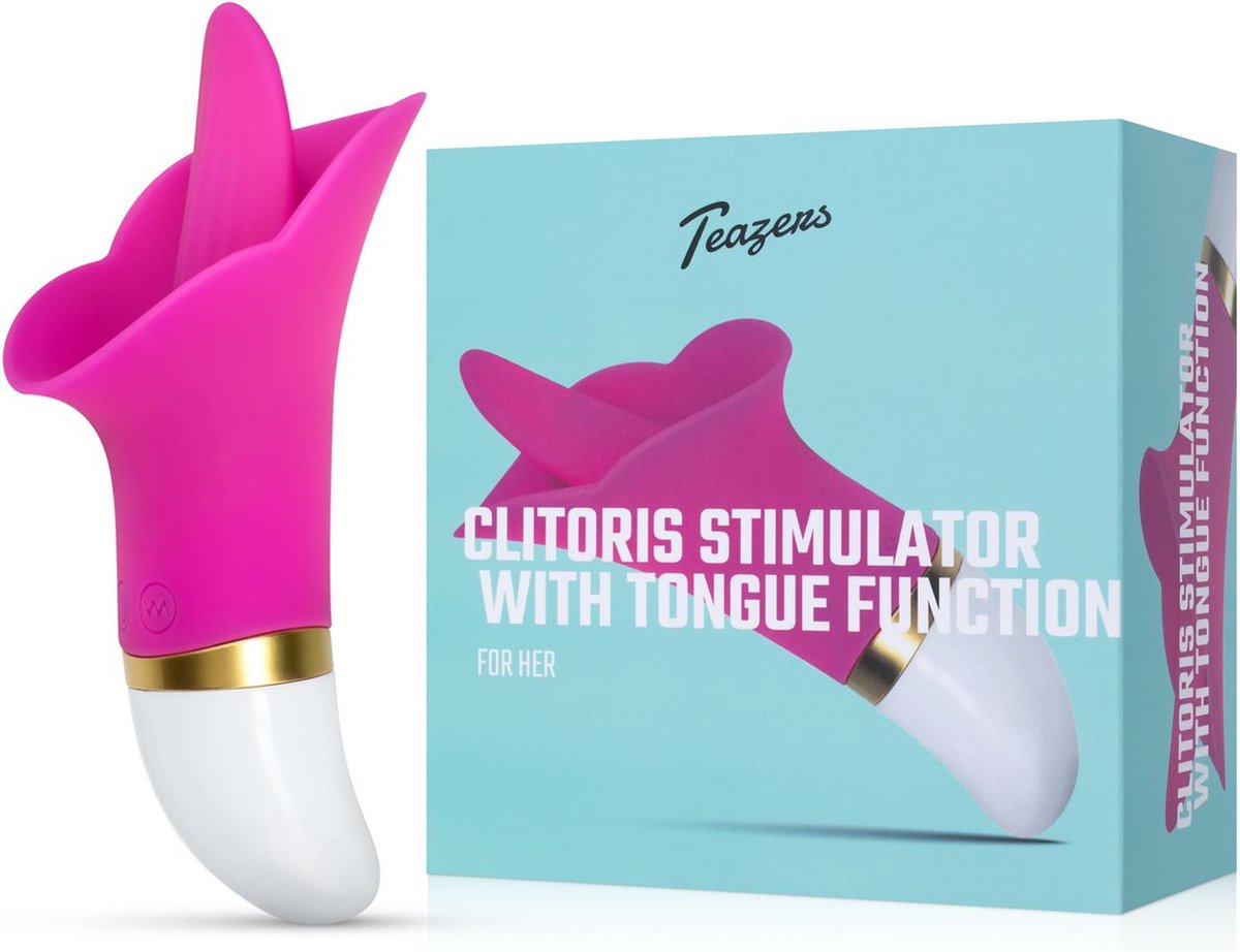 Goedkoopste Teazers - Clitoris Vibrator met Tong - Vibrators voor Vrouwen - Sex Toys voor Vrouwen - Vibrators - Clitoris Stimulator - Roze