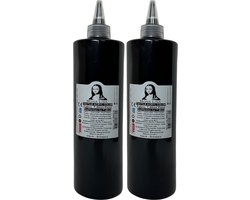 Südor Textielverf 1000 ml, zwart.Wasbestendige textielverf voor lichte stoffen. Wasmachinebestendig, wasbestendig. Fixatie door strijken (2 x 500 ml)