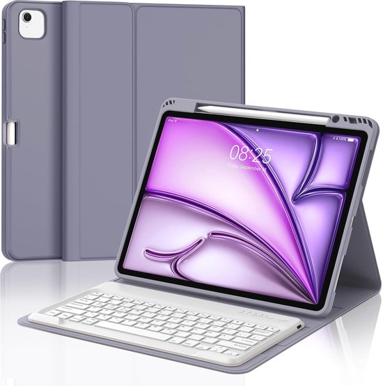 ESR voor iPad Pro 11 inch (M5/M4, 2025/2024), toetsenbordhoes met trackpad, magnetisch afneembaar toetsenbord met toetsen met achtergrondverlichting, standaard in landschapsformaat, wit