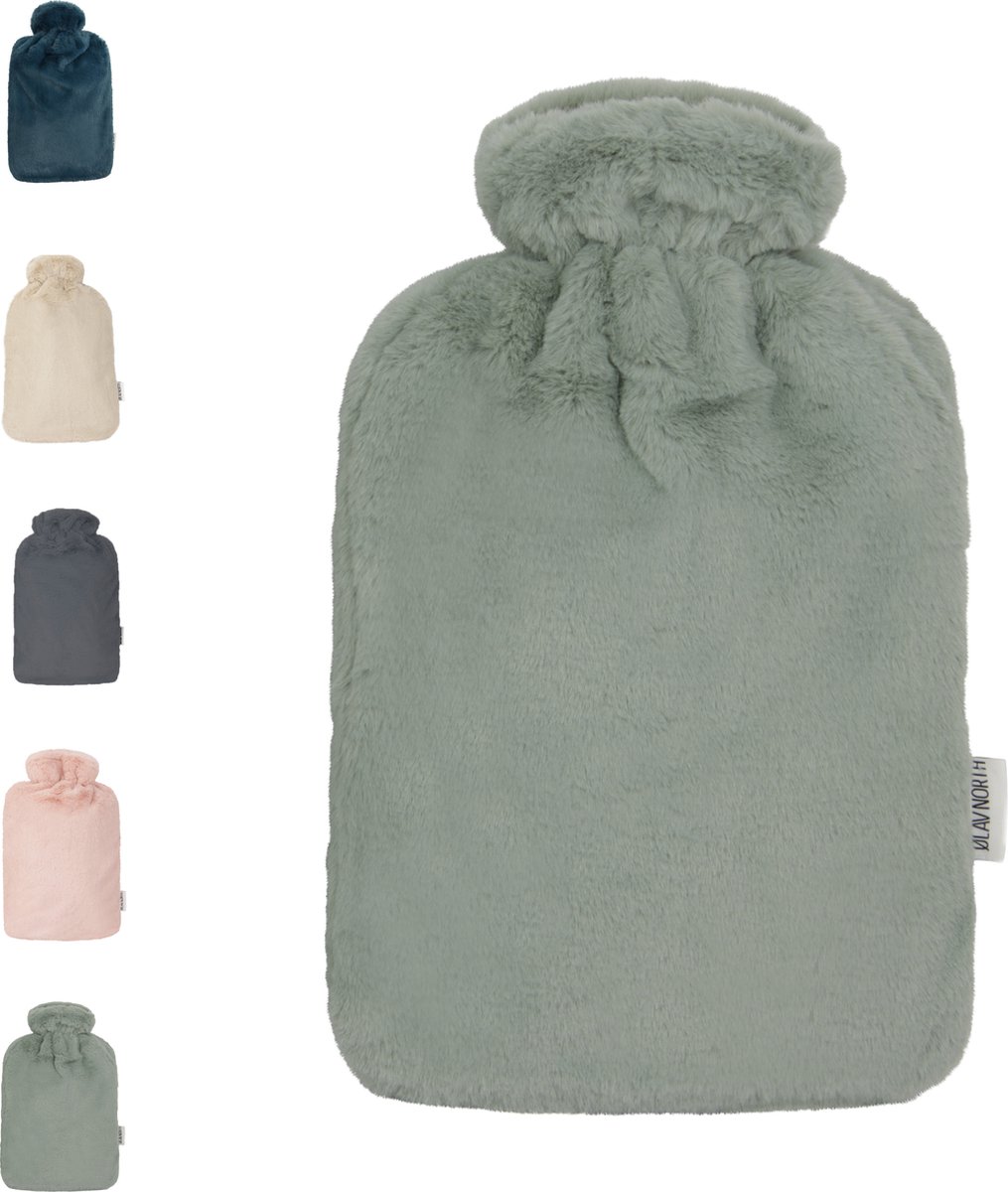 Goedkoopste Ølav North – Kruik met Nordic Fur hoes - Tot 6 uur warmte - Heerlijk zacht - Warmwaterkruik - 1.8 liter – Forest Green - Cadeau voor haar, hem, vrouw, vriendin