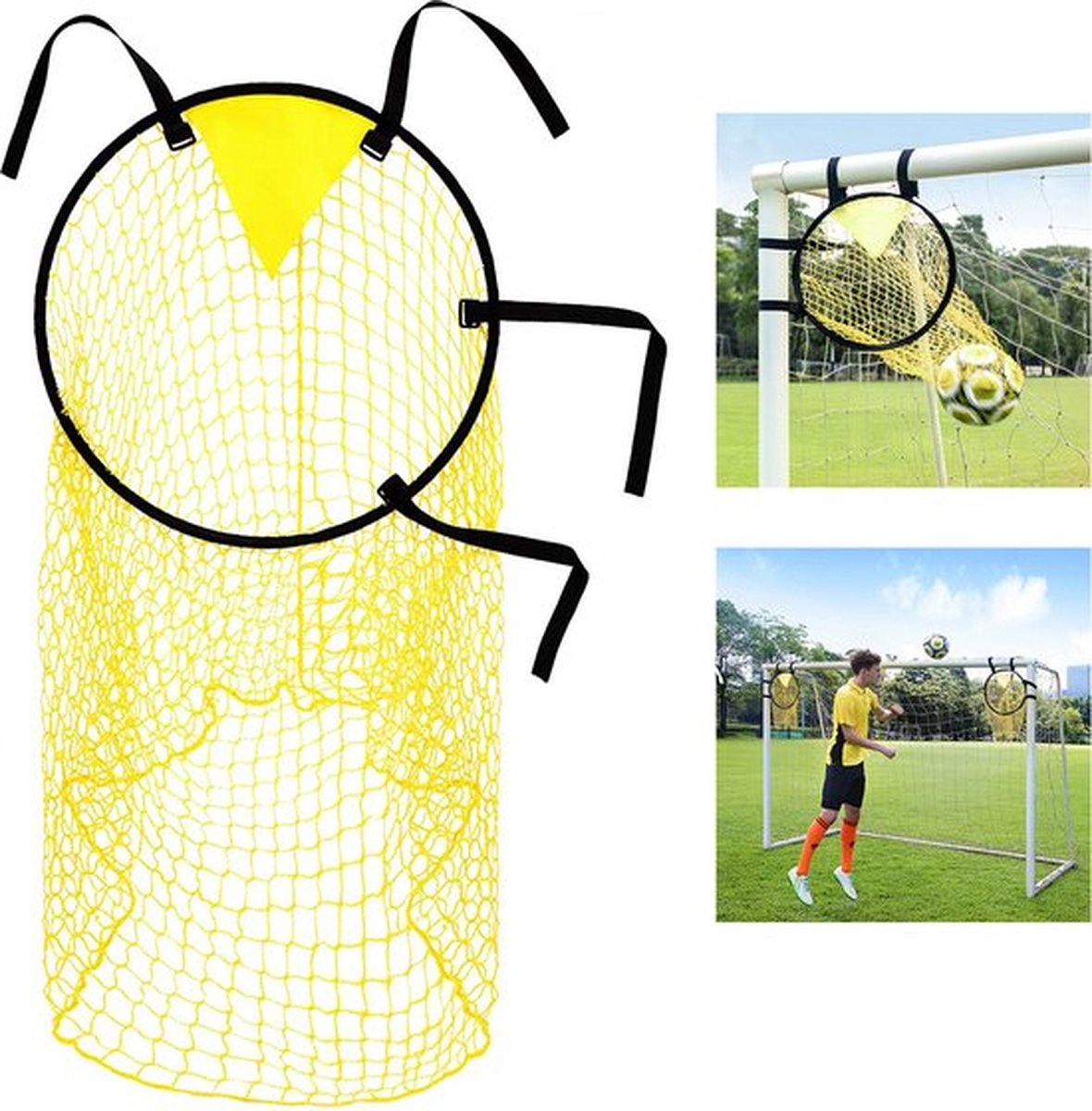 Hulpnetwerk voor positionering van voetbaldoelen, Voetbalnet - voetbaldoelnet , Accessoires & Spullen voor Training - Trainingsmateriaal - Stuitbaltrainer , Verstelbaar - voetbal training - Voetbal Doel Netto