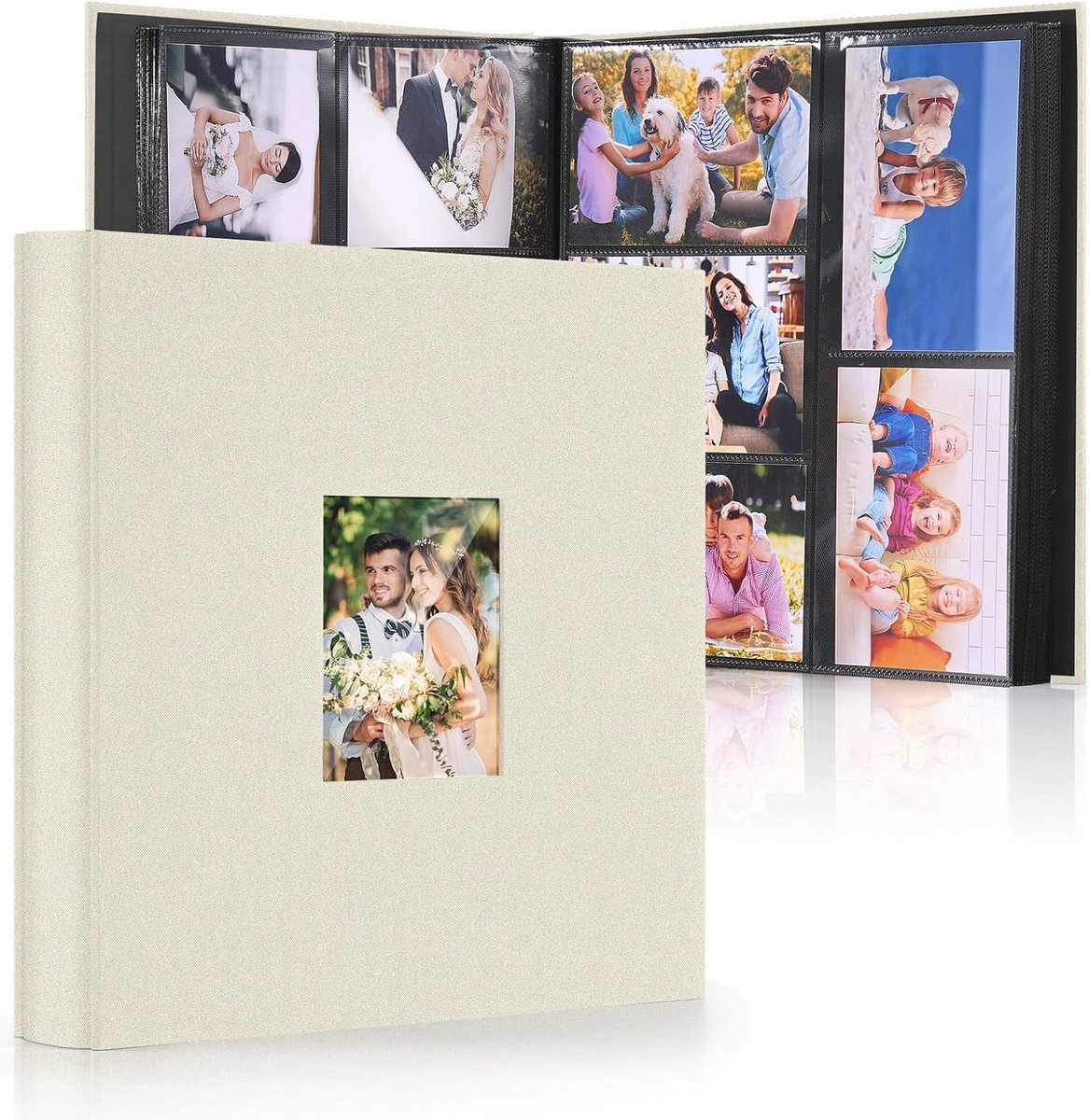 Bol.com Fotoalbum 15 x 10 cm - 600 foto's - Aanpasbare Linnen Omslag - Ideaal voor Bruiloften en Reisherinneringen aanbieding