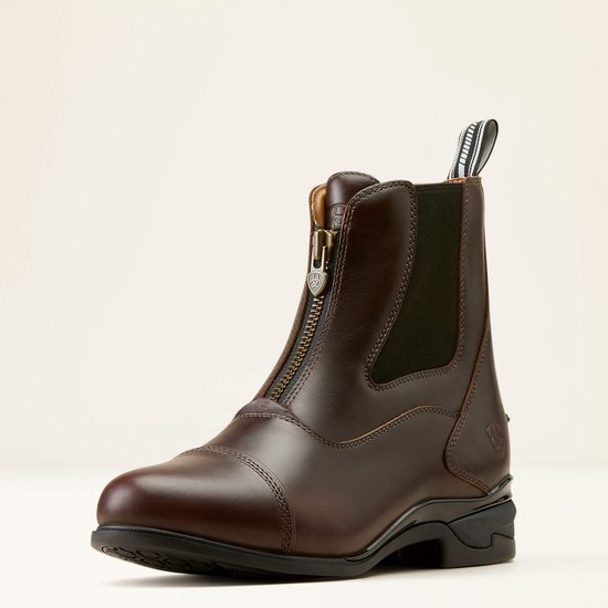 Bottines enfant fille synthétique fourrées zippées - marron, Chaussures