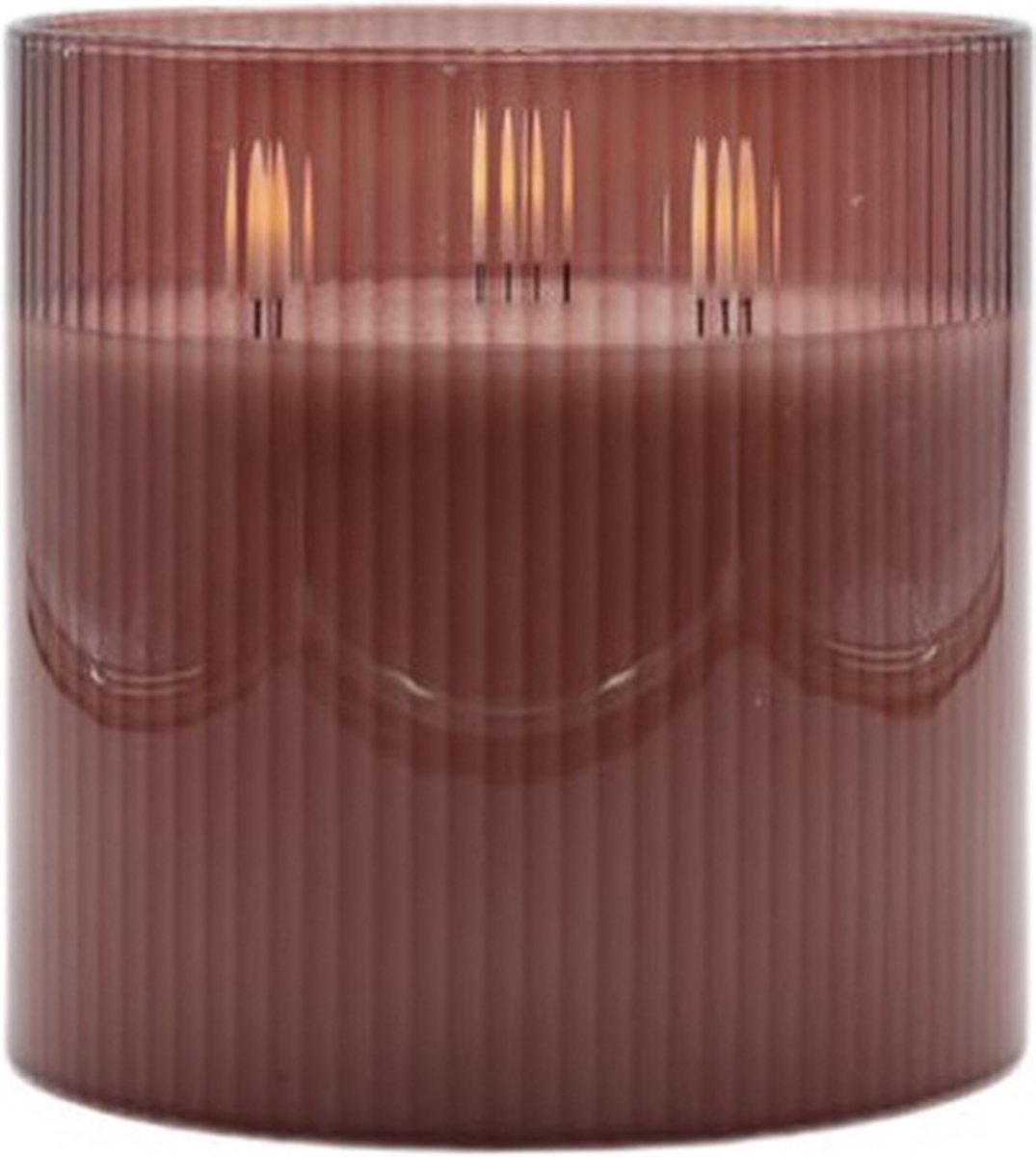 Mansion atmosphere Led sfeerlicht roodbruin 15x15cm