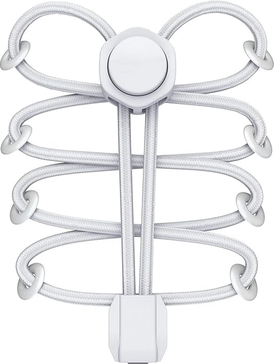 BOTC Elastische Veters - Schoenveters - Hardlopen - Wit - 2 Stuks