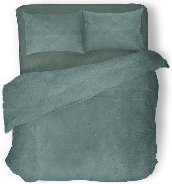 Eleganzzz Hoeslaken Flanel 35cm Hoekhoogte - groen