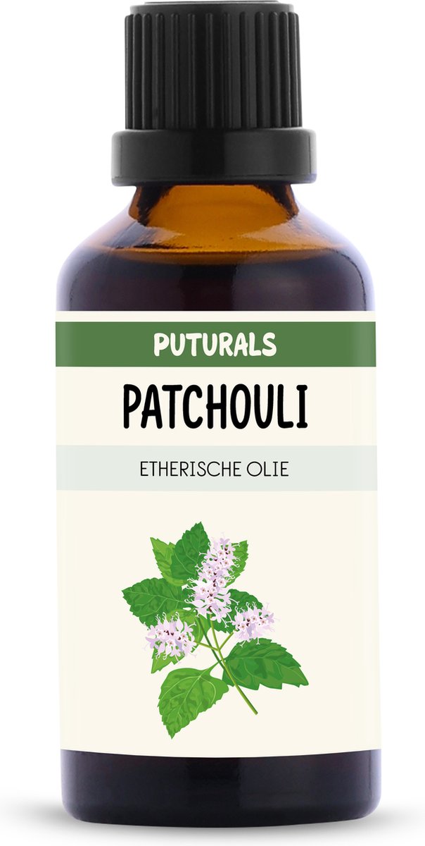Goedkoopste Puturals Patchouli Olie 100 Biologisch - 50ml - Puur en Vegan - Patchouli Etherische Olie voor Huid, Haar en Gezicht