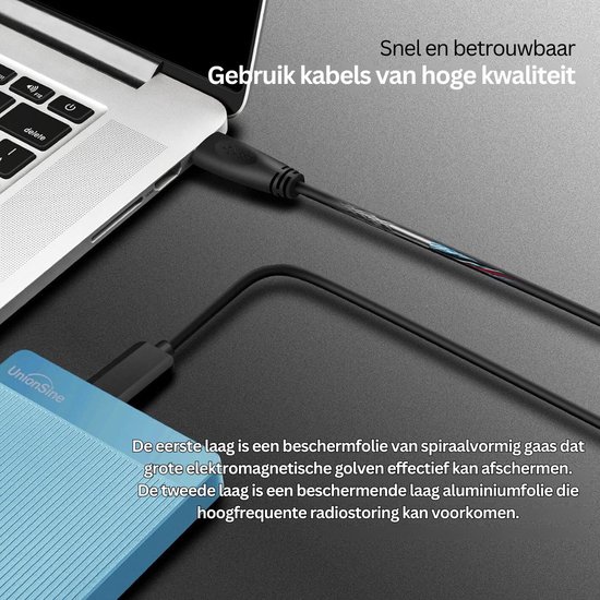 MKSS® Harde Schijf Extern - Draagbare - 500GB Opslag - Blauw van Merkloos — afbeelding 4