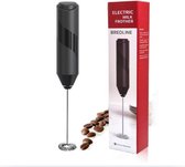 Bol.com Bredline premium elektrische Melkopschuimer - Zwart - RVS - Draadloos - Cappuccino-Slagroom -Opschuimer voor Melk - Melk... aanbieding
