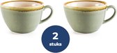 Olympia Kiln Cappuccino Kop - Mosgroen - 34cl (Set van 2 stuks)