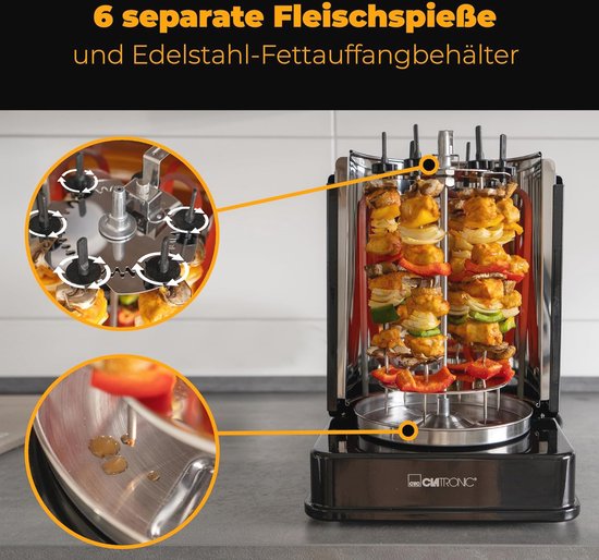 Clatronic® Kebab Verticale Multigrill | Multigrill Perfect voor Gyros