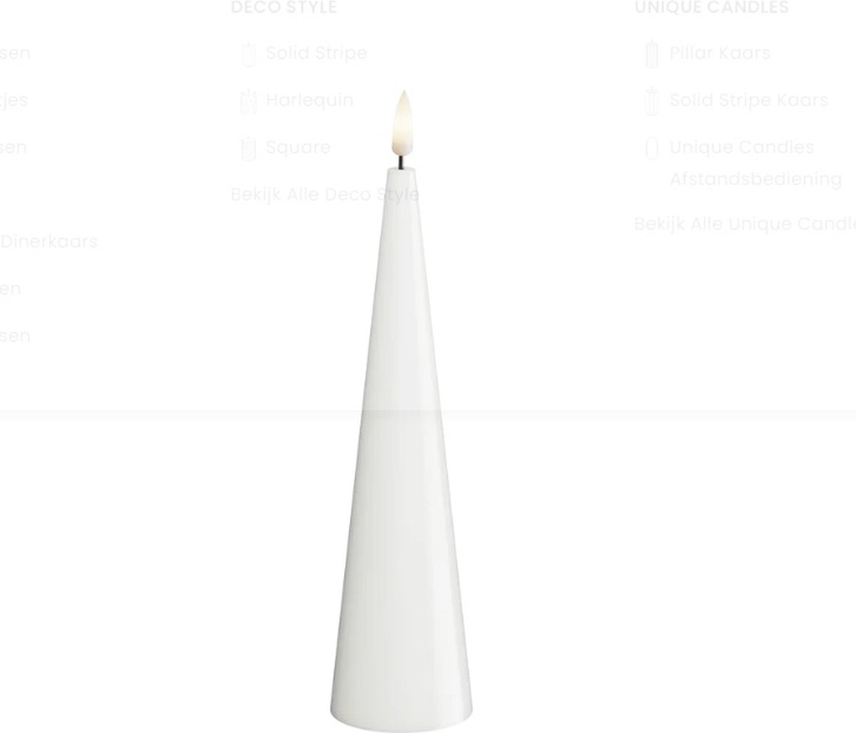Deluxe Homeart Led Kaars Wit 5 x 20 cm (1x Christmas Cone Candles) net een ECHTE kaars