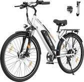 Bol.com Hitway Elektrische Fiets BK27 - Trendy 28 Inch City Commuter EBike met Afneembare 36V 12Ah Lithium Batterij - Mountain E... aanbieding