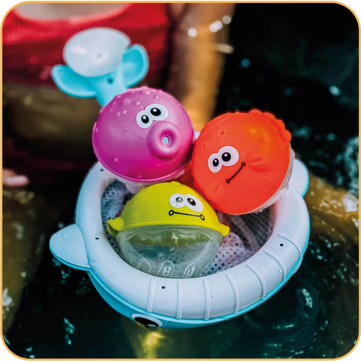 Jobber Waterplay Badspeelgoed - Visnet met bad dieren - Badspeeltjes — afbeelding 4