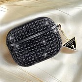 Coque Airpods Guess Rhinestones Triangle Logo - Apple Airpods 3 - Zwart