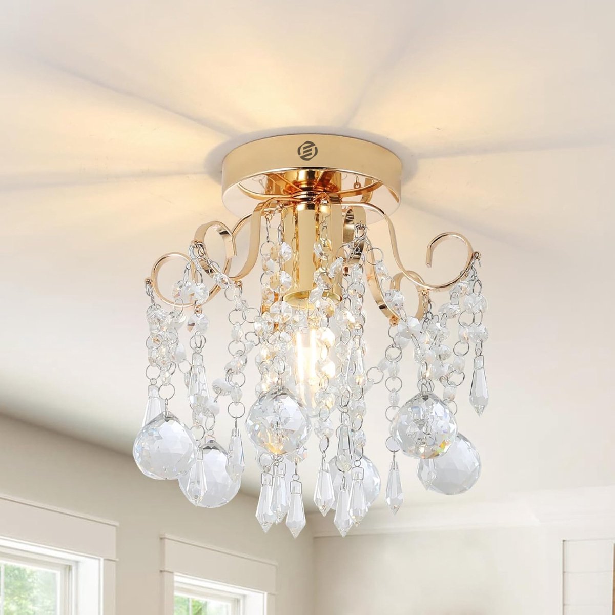Equivera Plafonaire Lamp - Lamp - Plafond Lamp - Plafonnaire Lamp - Plafondlamp Goud