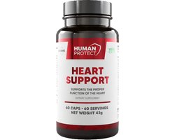 Human Protect - Heart Support - 60 caps - 60 doseringen - arjuna - magnesium citrate - panax notoginseng - l-arginine - ginger root - rhodiola rosea - q10