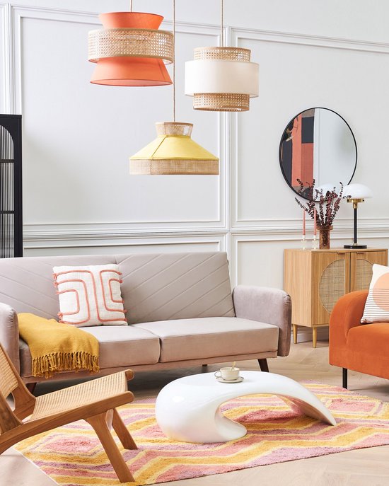 YUMURI - Lampe à suspension - Naturel - Polyester