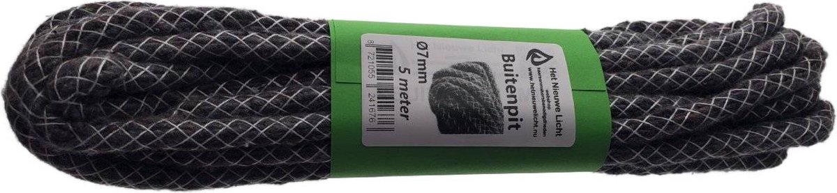 Het Nieuwe Licht® - Buiten lont Ø 7mm - 5meter - lont voor buiten kaarsen - Fakkel lont