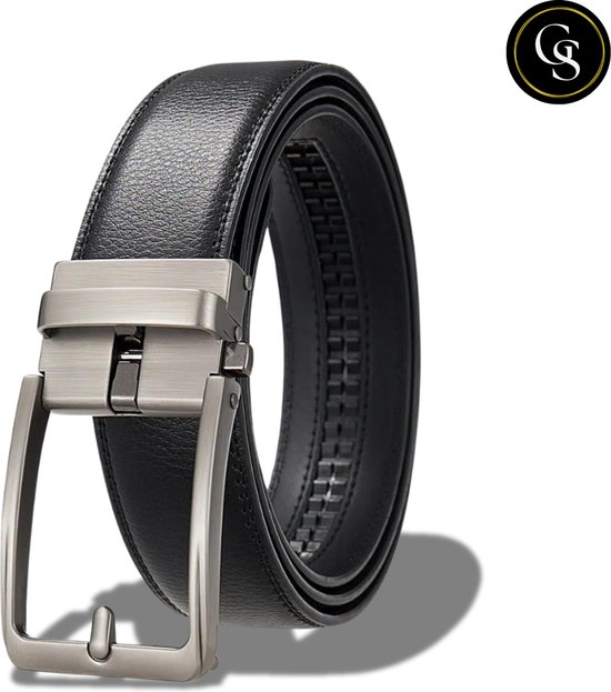 GoldStandard - Riem pour homme - Riem sans trous - Riem avec boucle automatique - Zwart