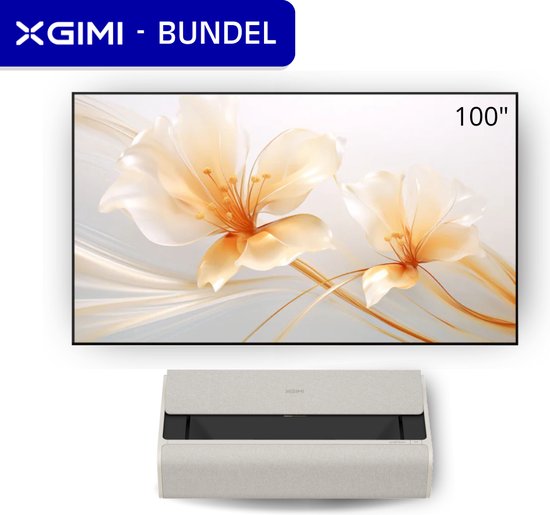 XGIMI Aura 2 met 100" ALR Scherm - Smart-projector - Beamer – Dolby Vision en IMAX Enhanced -- Android TV™11.0 - 2300 ISO Lumen -Harman/Kardon 4 x 15W luidsprekers - Dolby Audio - DTS-HD - Bluetooth 5.2 + 100" ALR Scherm