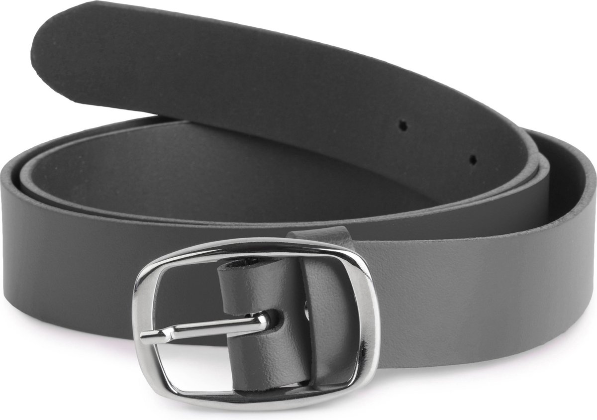 Ladeheid Dames Kledingriem - Riem - Broekriem - Verstelbaar - Leer - MS-EL-D41 - Grafiet - 95 cm